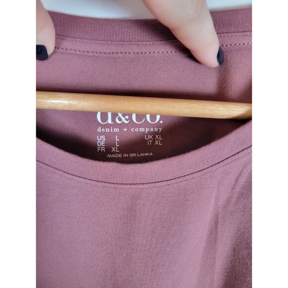 QVC D&Co Floral Embroidered Top Size L 3/4 Length Sleeves - Picture 3 of 7